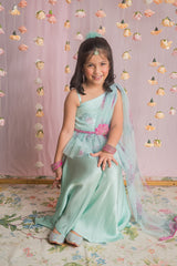 Print peplum lotus set