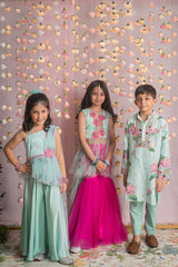 Lotus crop top & sharara set