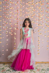 Lotus crop top & sharara set