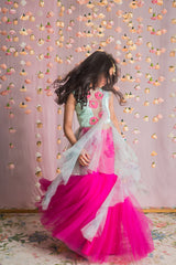 Lotus crop top & sharara set