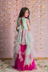 Lotus crop top & sharara set