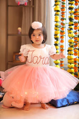 Personalised name dress with fairylights